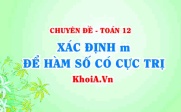 Xác định m để hàm số có cực trị - Toán lớp 12